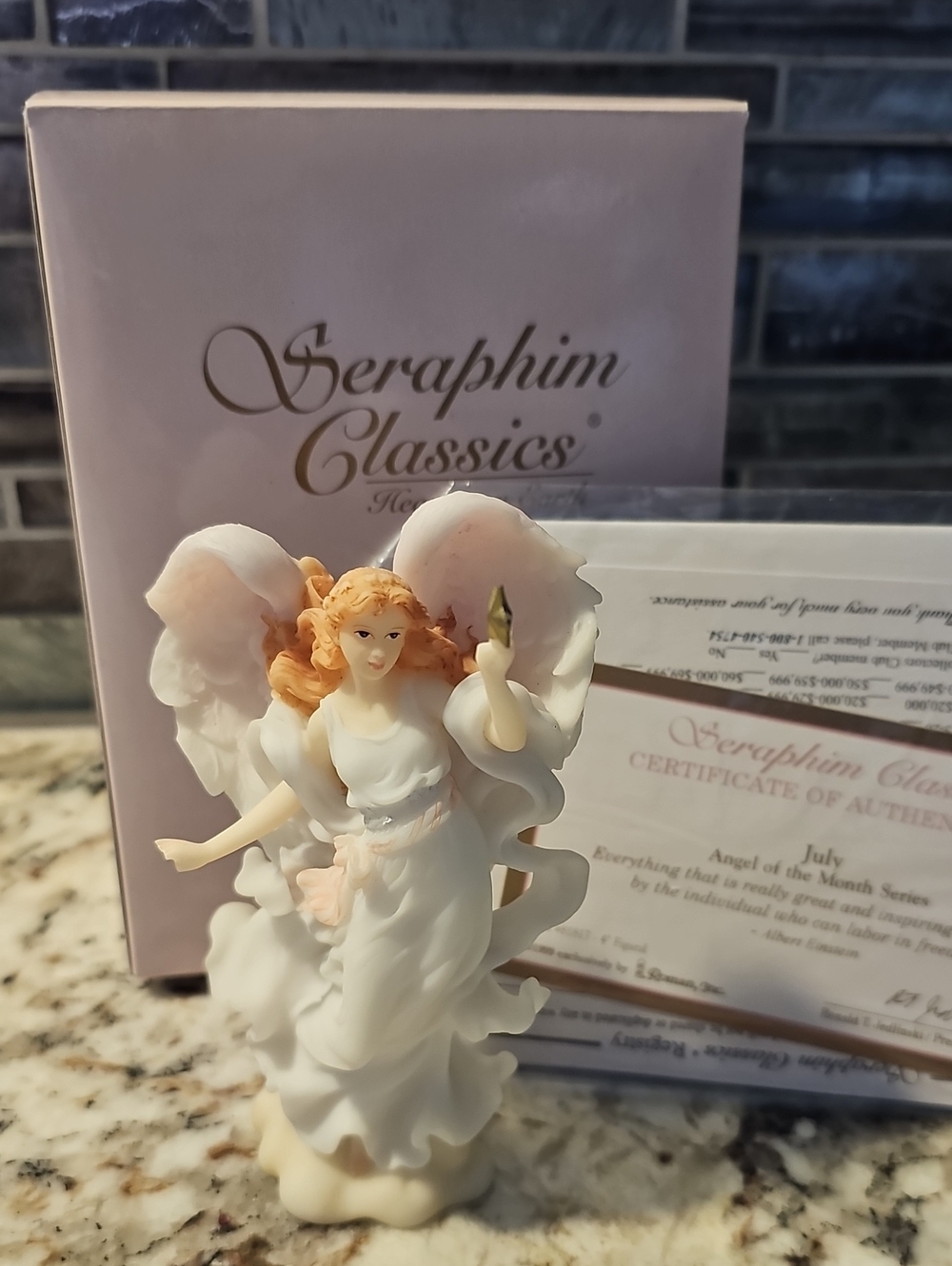Seraphim Classics White and Pink Angel Figurine - Seraphim Classics